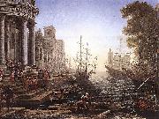 Claude Lorrain Port Scene with the Embarkation of St Ursula china oil painting reproduction